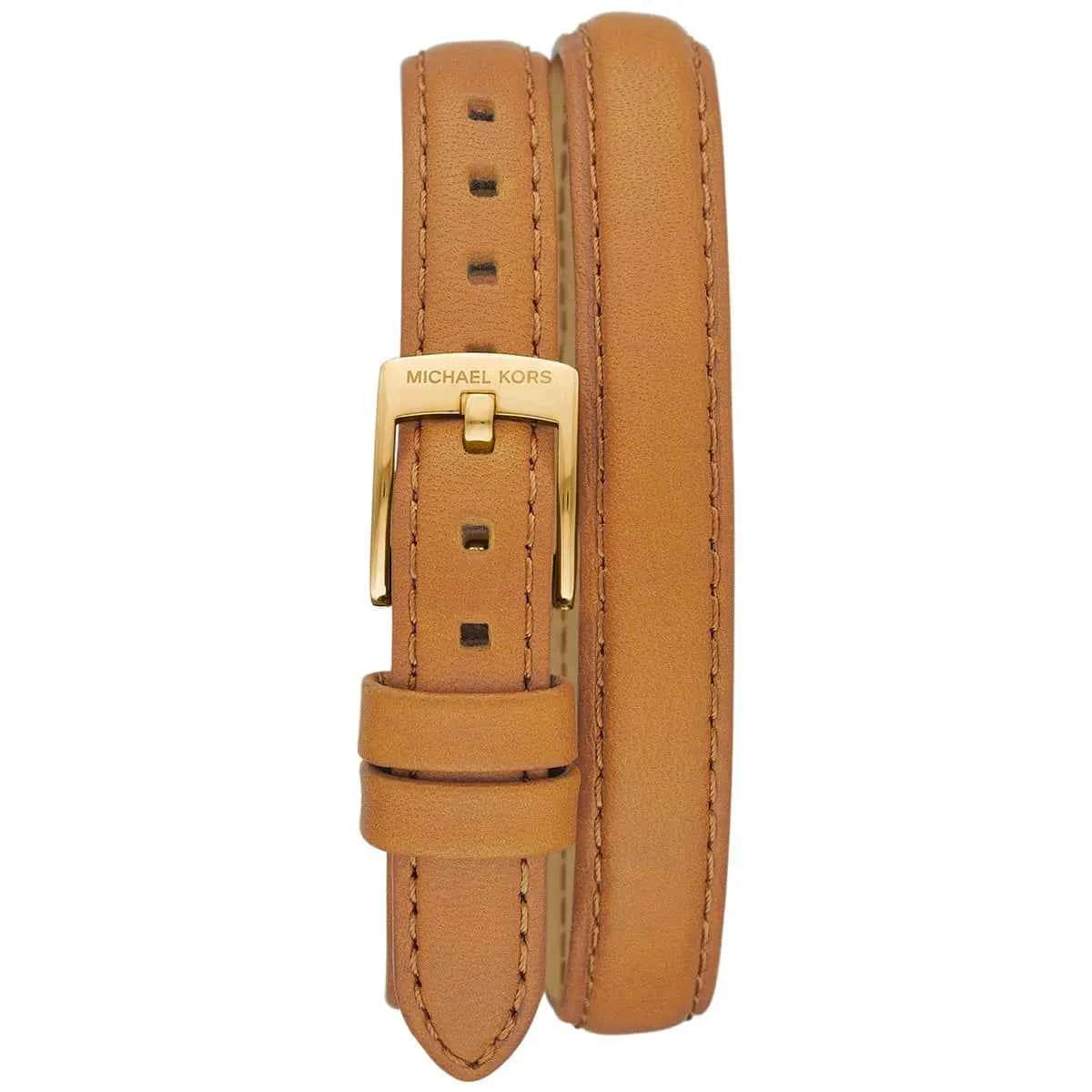 Michael Kors MK Empire MK4721 Women's Gold Dial Brown Leather Strap Watch