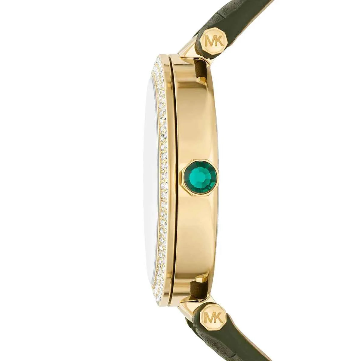 Michael Kors Parker MK4724 Women's Green Dial Green Leather Strap Watch