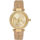 Michael Kors Parker MK4725 Women's Gold Dial Brown Leather Strap Watch