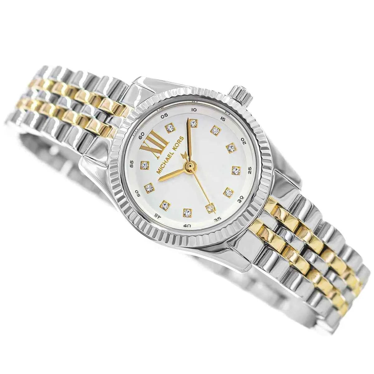 Michael Kors Lexington MK4740 Women's Silver Dial Two-Tone Stainless Steel Watch