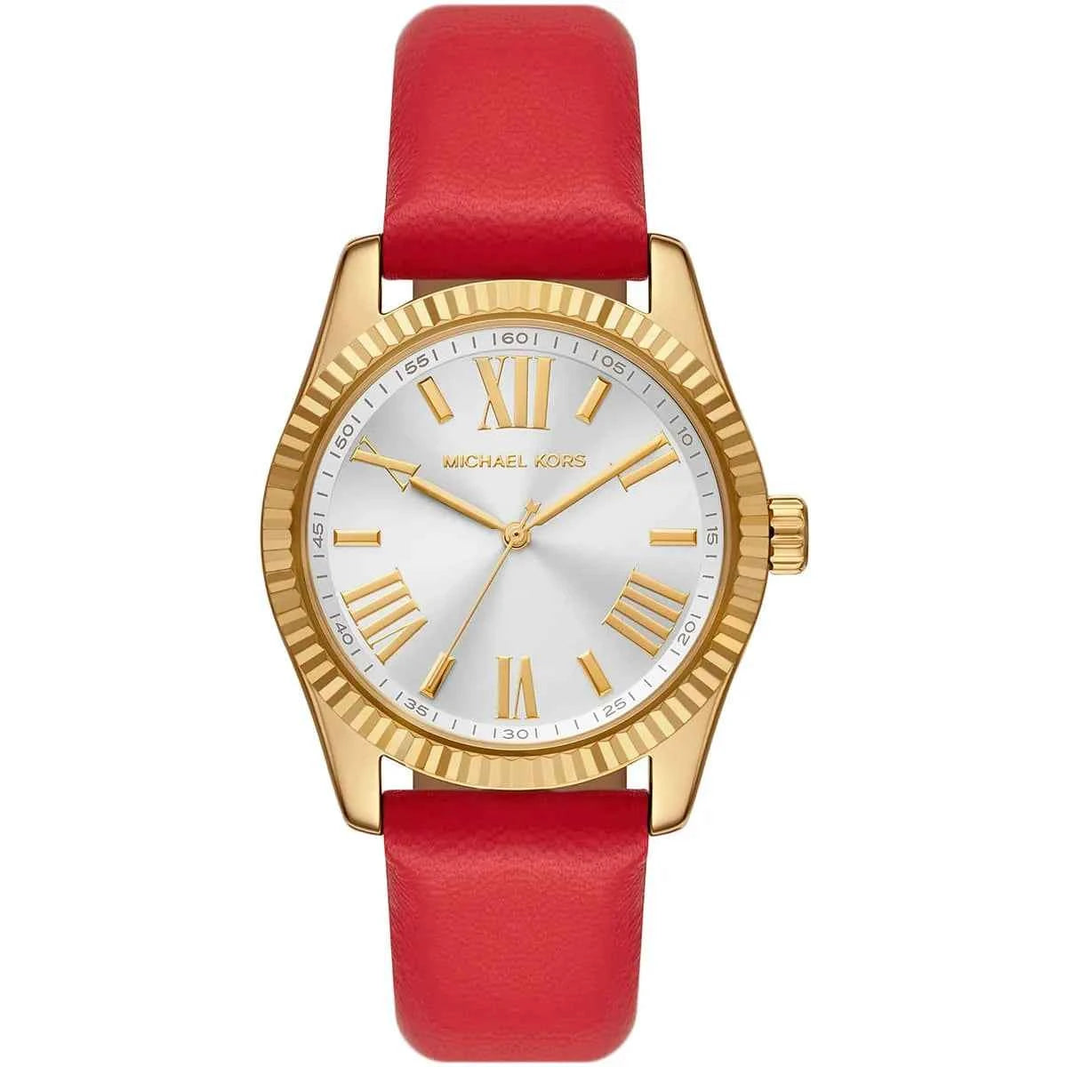 Michael Kors Lexington MK4747 Women's Red Leather Watch