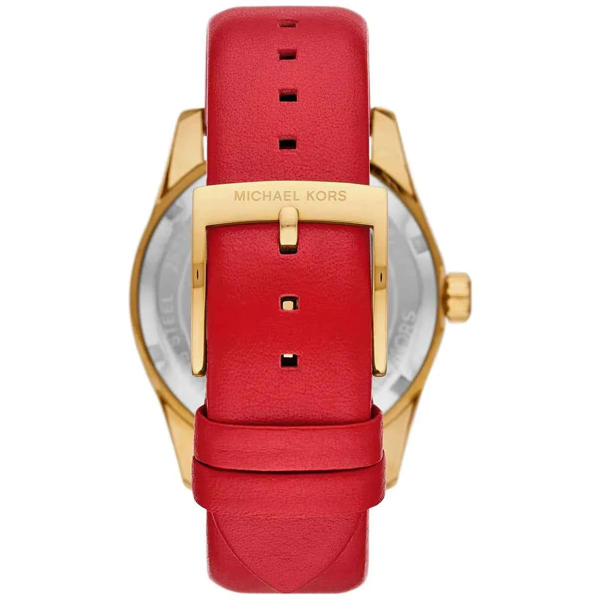 Michael Kors Lexington MK4747 Women's Red Leather Watch