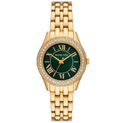 Michael Kors Harlowe MK4870 Women's Gold Green Dial Watch