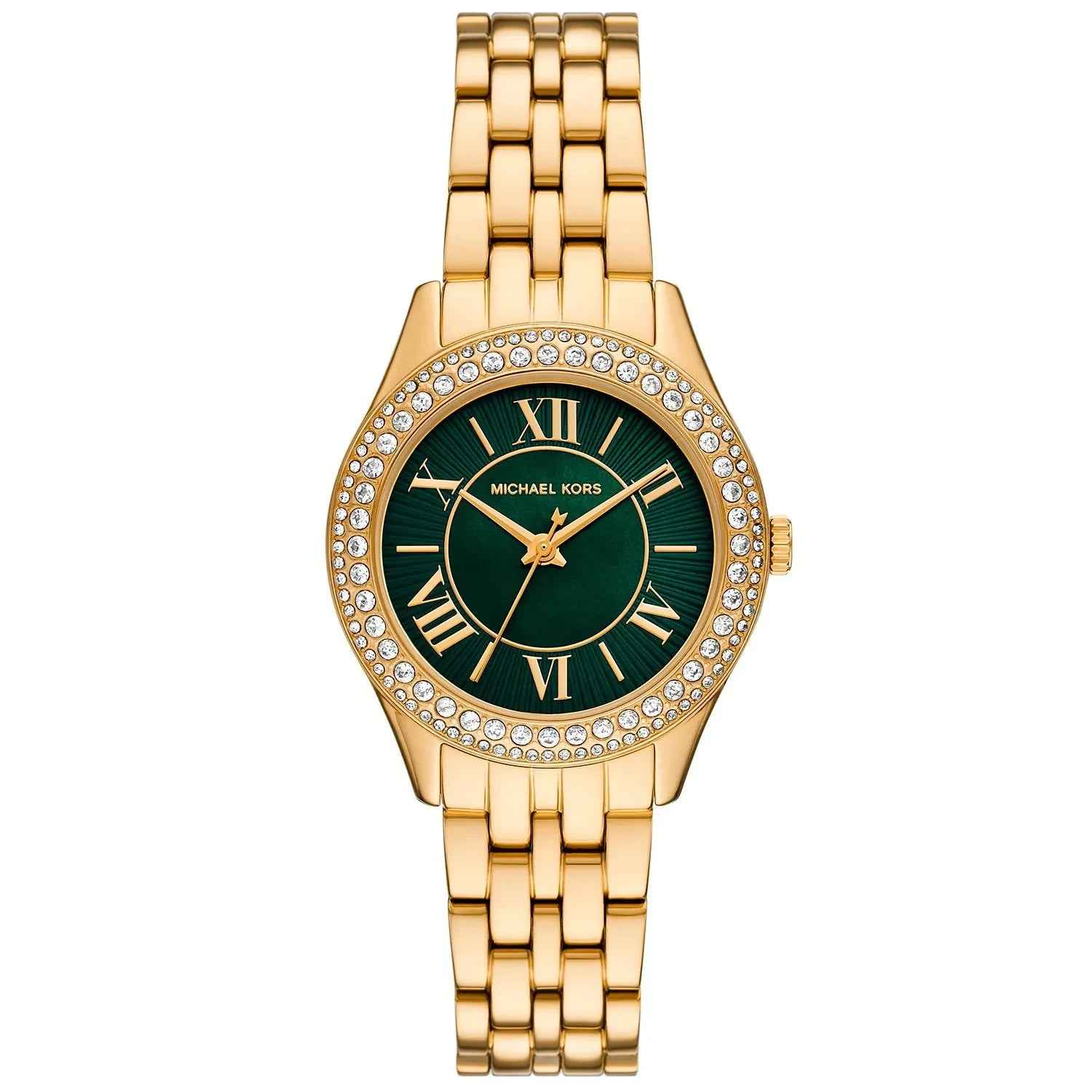 Michael Kors Harlowe MK4870 Women's Gold Green Dial Watch