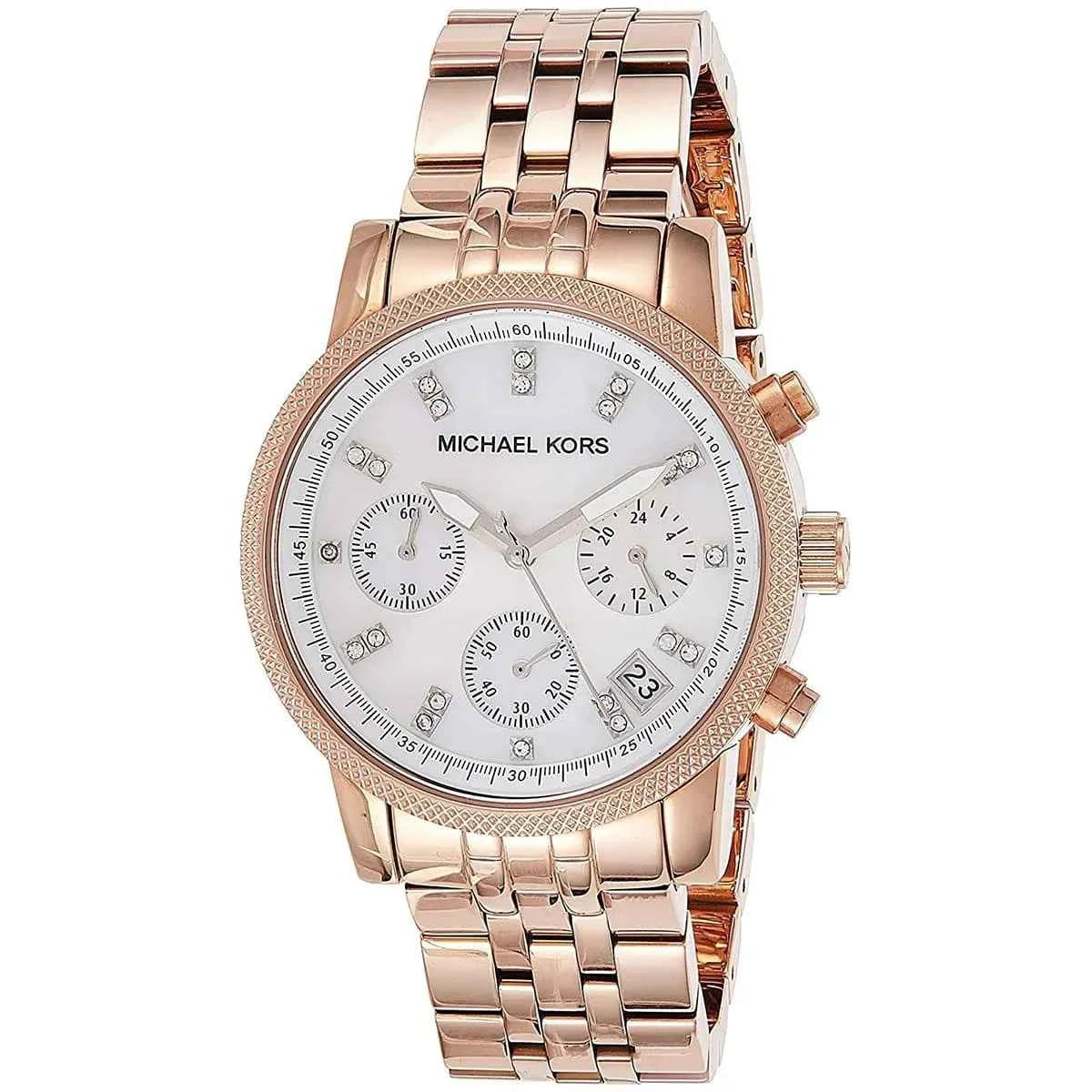 Michael Kors Ritz MK5026 Women's Rose Gold Chronograph Watch