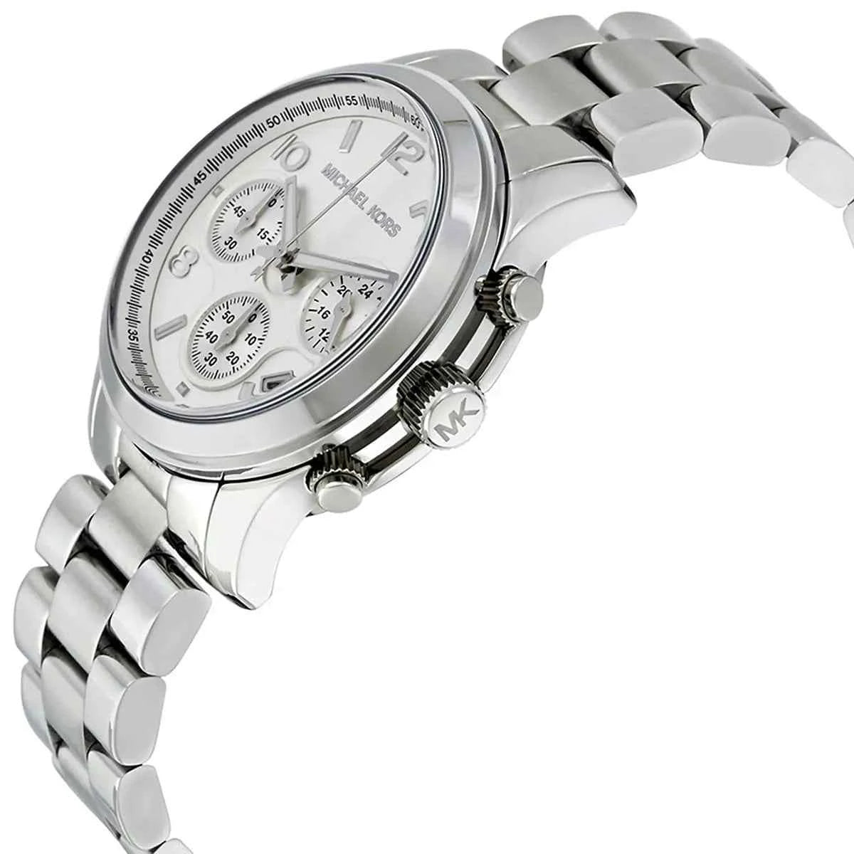 Michael Kors Runway Mid MK5076 Women's Silver Chronograph Watch