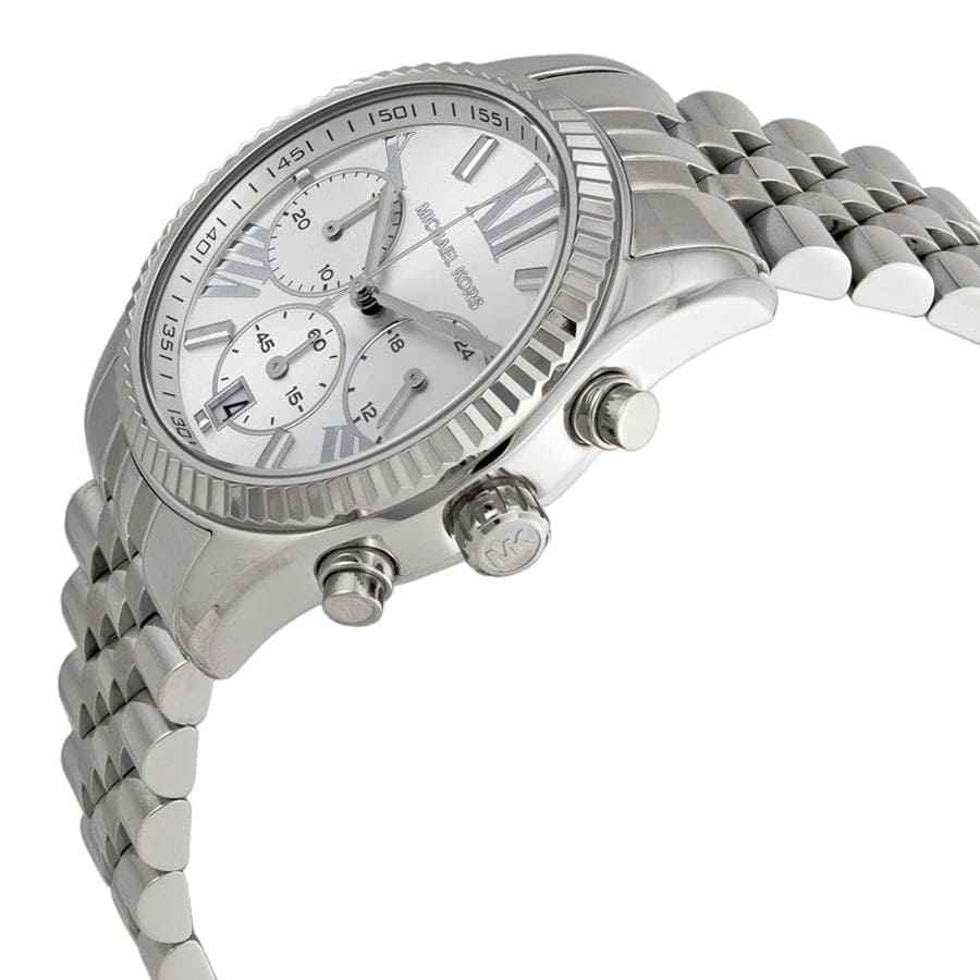 Michael Kors Lexington MK5555 Women's Silver Chronograph Watch