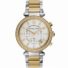 Michael Kors Parker MK5626 Women's Silver & Gold Stainless Steel Chronograph Watch
