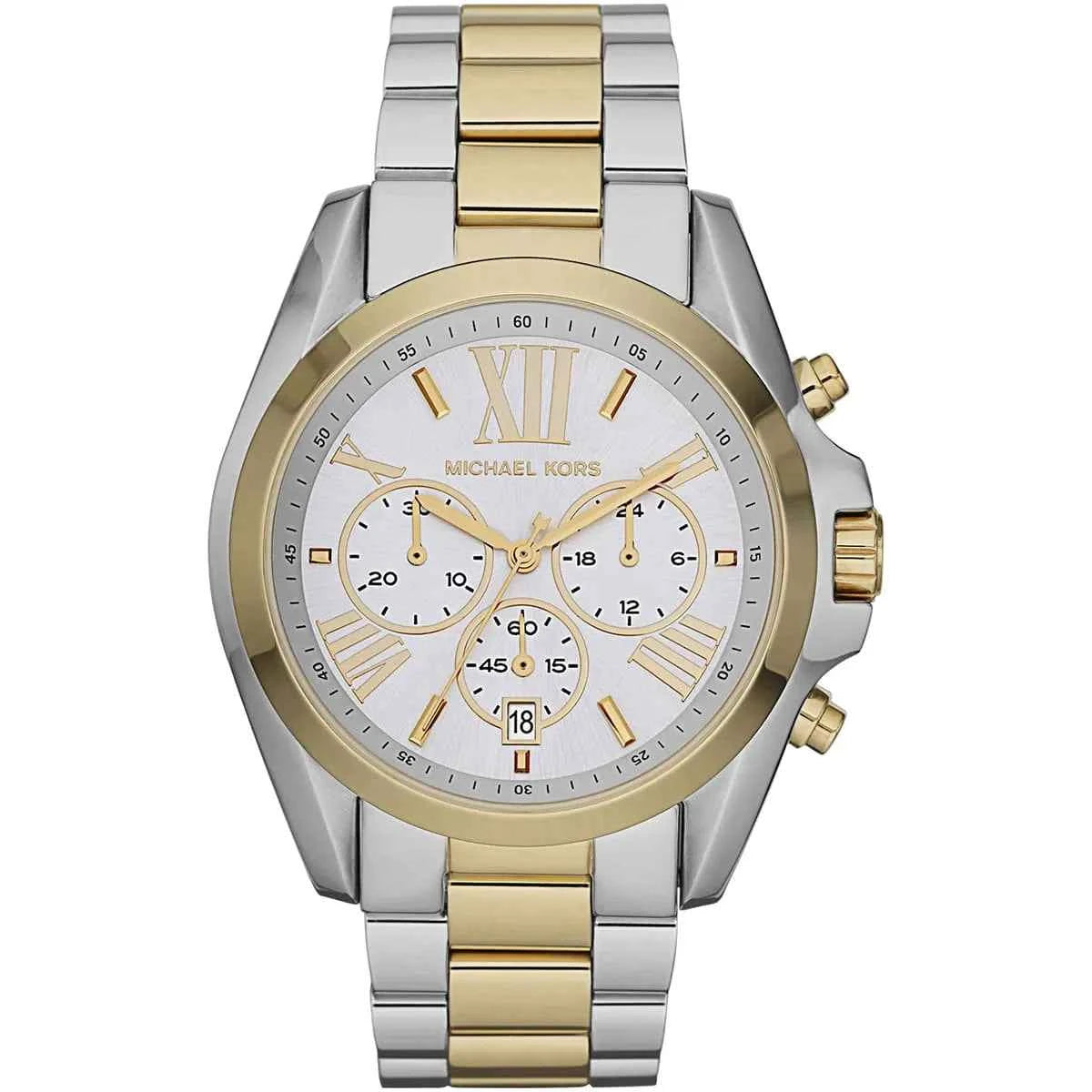 Michael Kors Bradshaw MK5627 Women's Silver & Gold Stainless Steel Chronograph Watch