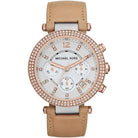 Michael Kors Parker MK5633 Women's White Dial Havan Leather Chronograph Watch