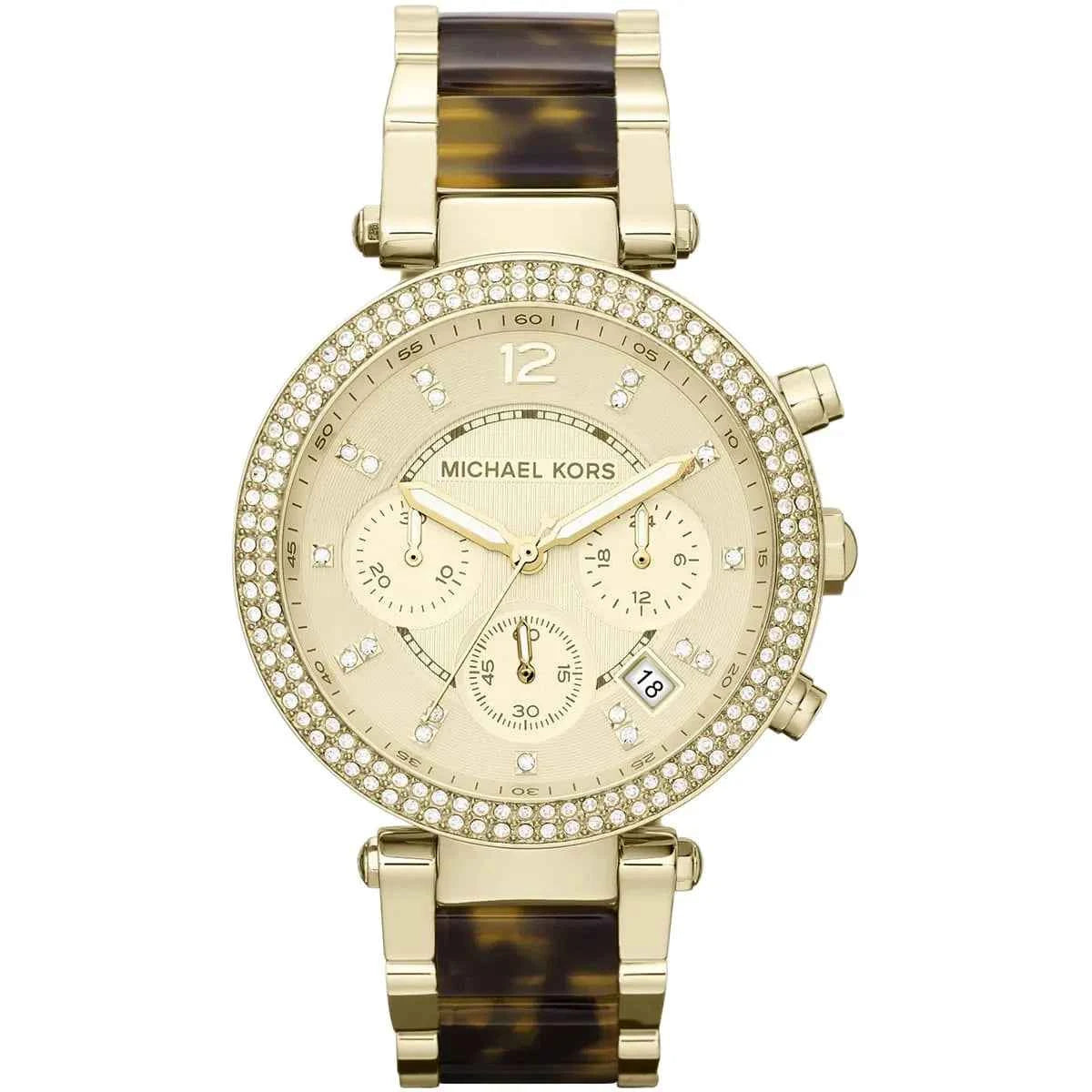 Michael Kors Parker MK5688 Women's Gold & Brown Chronograph Watch
