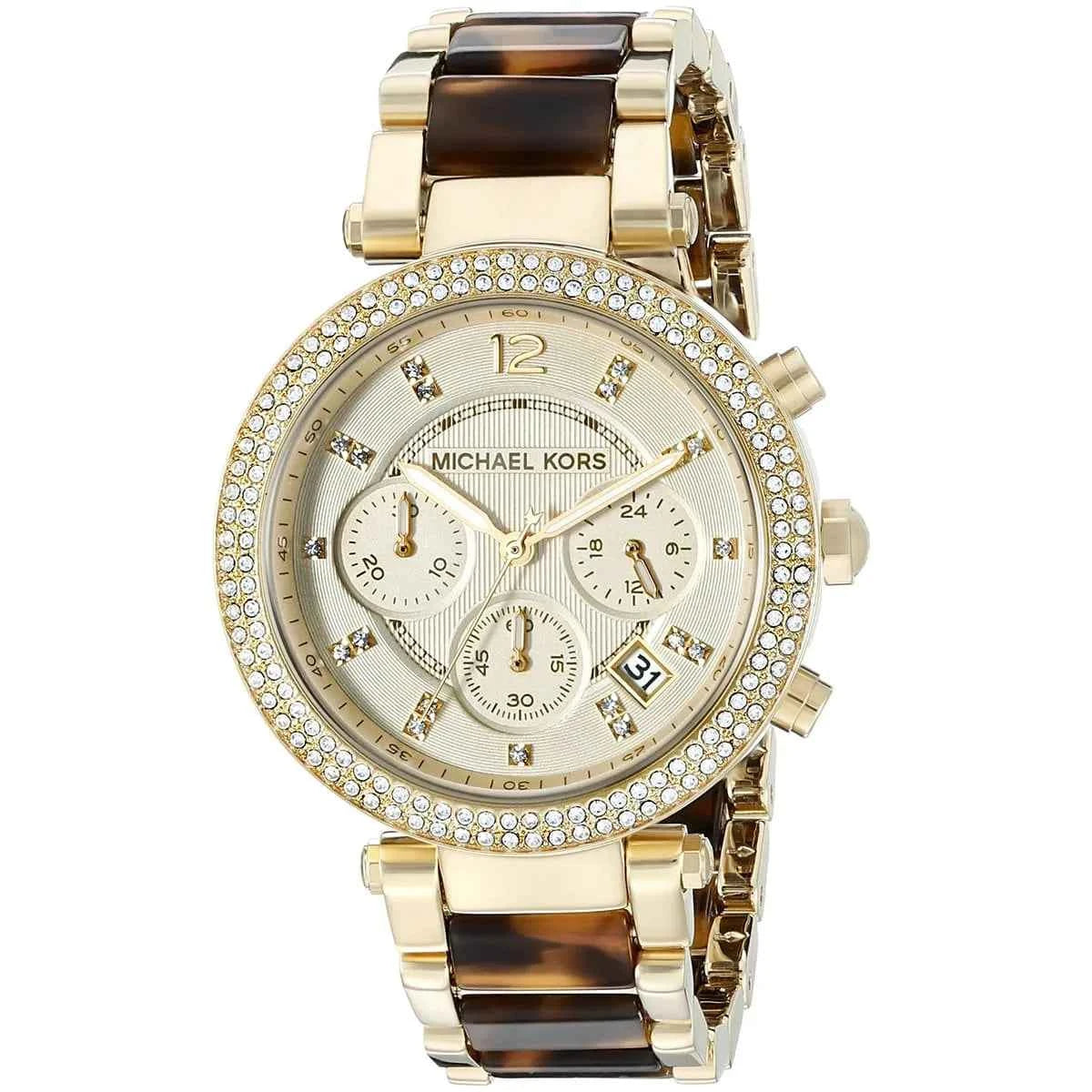 Michael Kors Parker MK5688 Women's Gold & Brown Chronograph Watch