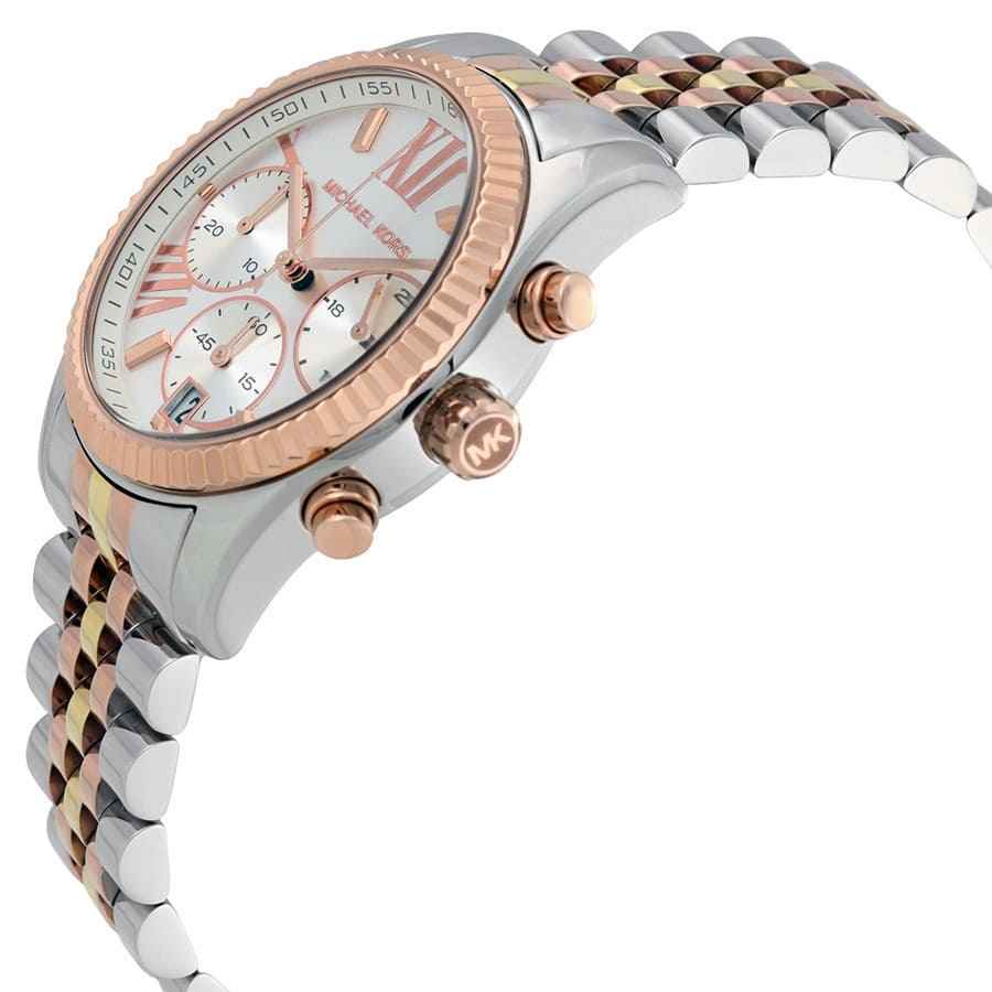 Michael Kors Lexington MK5735 Women's Tri-Tone Stainless Steel Chronograph Watch