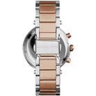 Michael Kors Parker MK5820 Women's White Silver & Rose Gold Stainless Steel Chronograph Watch