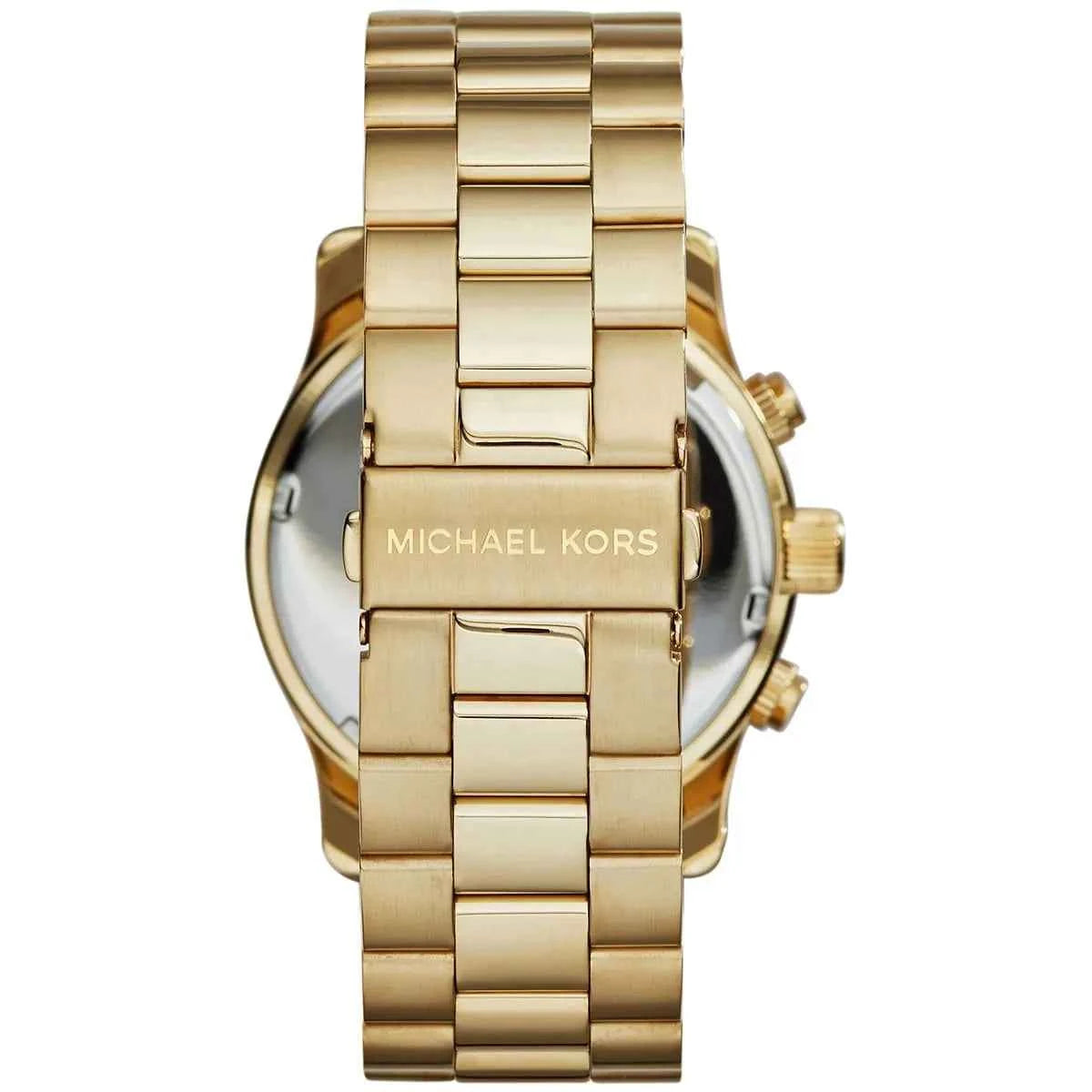 Michael Kors Runway MK5930 Women's Orange Gold Stainless Steel Chronograph Watch