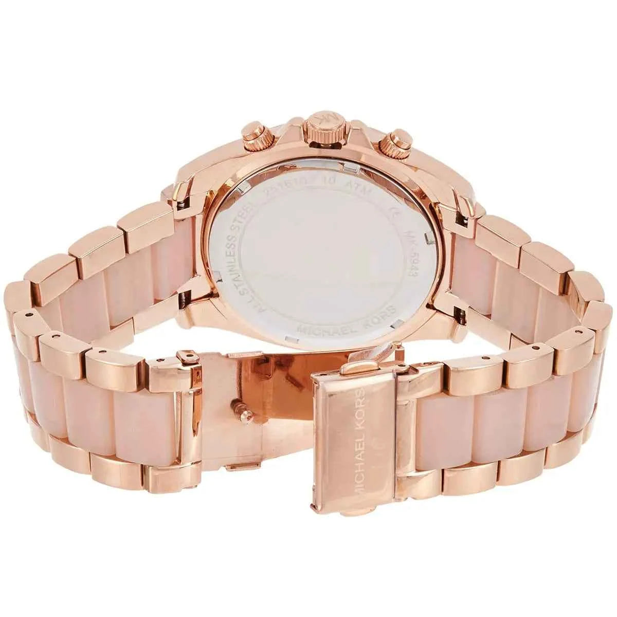 Michael Kors Blair MK5943 Women's Purple & Rose Gold Stainless Steel Chronograph Watch