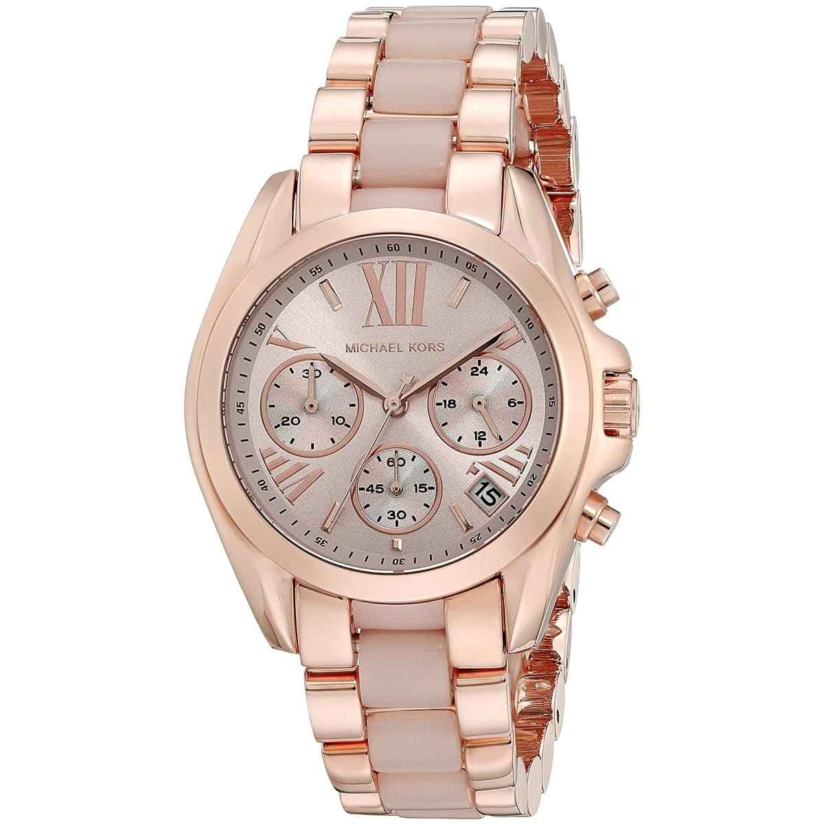 Michael Kors Bradshaw MK6066 Women's Rose Gold Stainless Steel Chronograph Watch