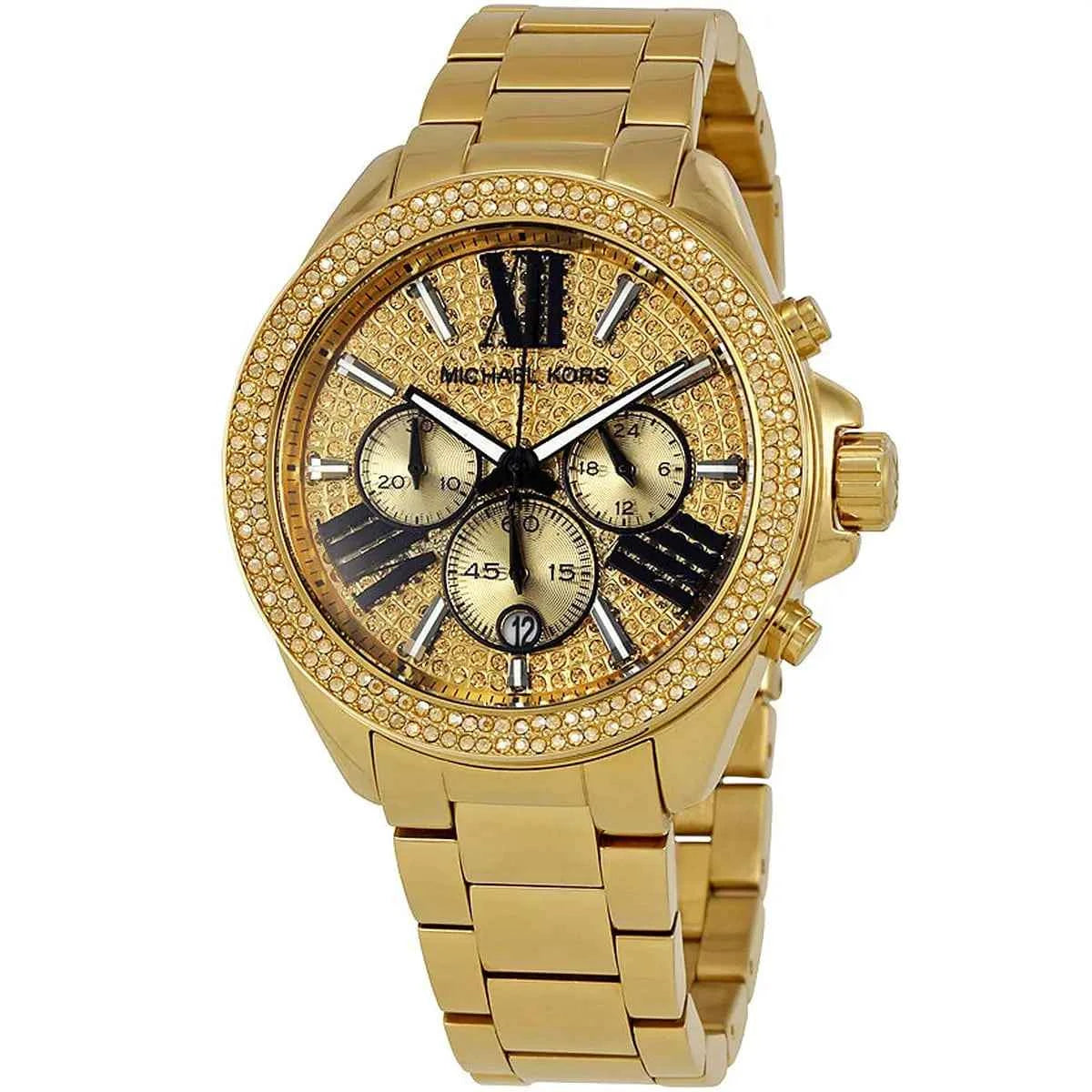 Michael Kors Wren MK6095 Women's Gold Stainless Steel Chronograph Watch