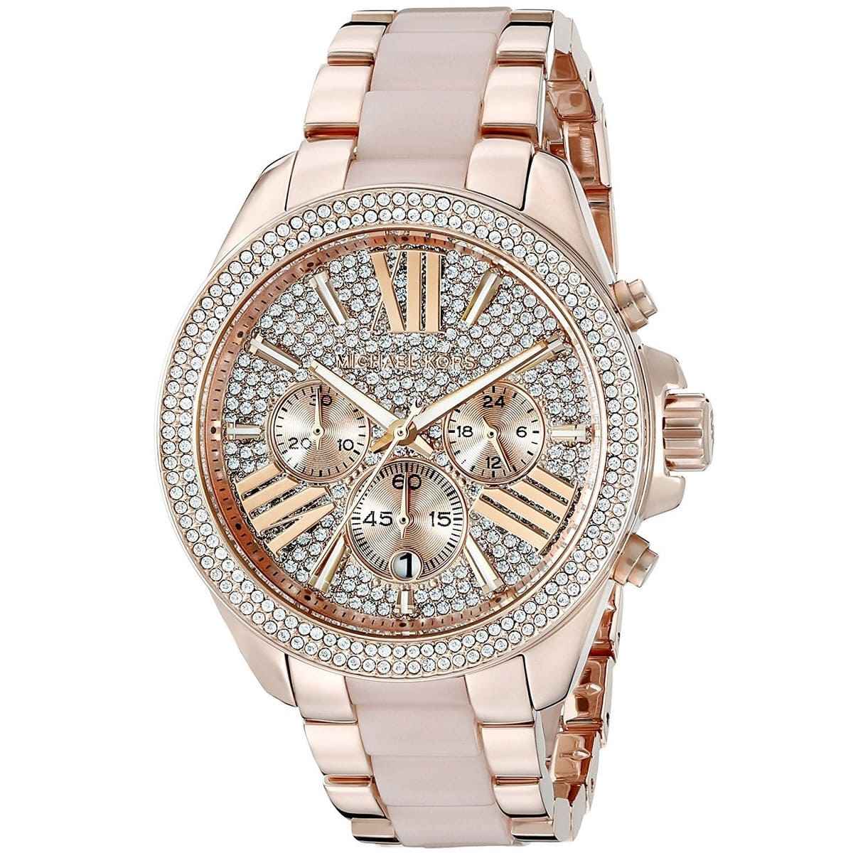 Michael Kors Wren MK6096 Women's Rose Gold Stainless Steel Chronograph Watch