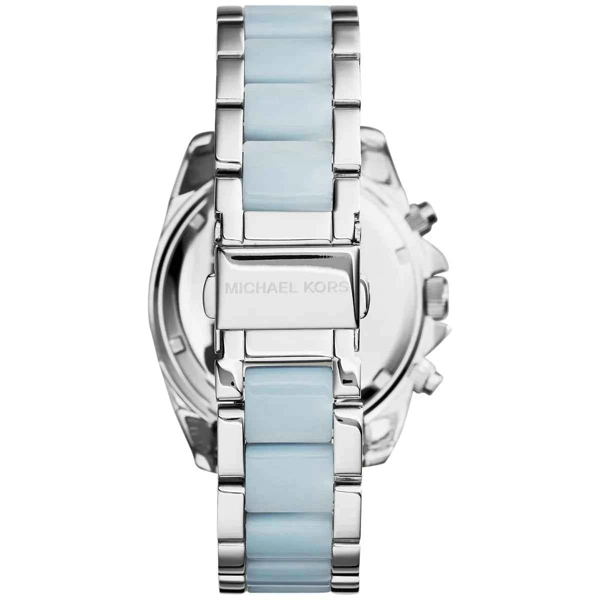 Michael Kors Blair MK6137 Women's Silver & Blue Multi-Strap Chronograph Watch