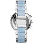 Michael Kors Parker MK6138 Women's Silver & Blue Multi-Strap Chronograph Watch