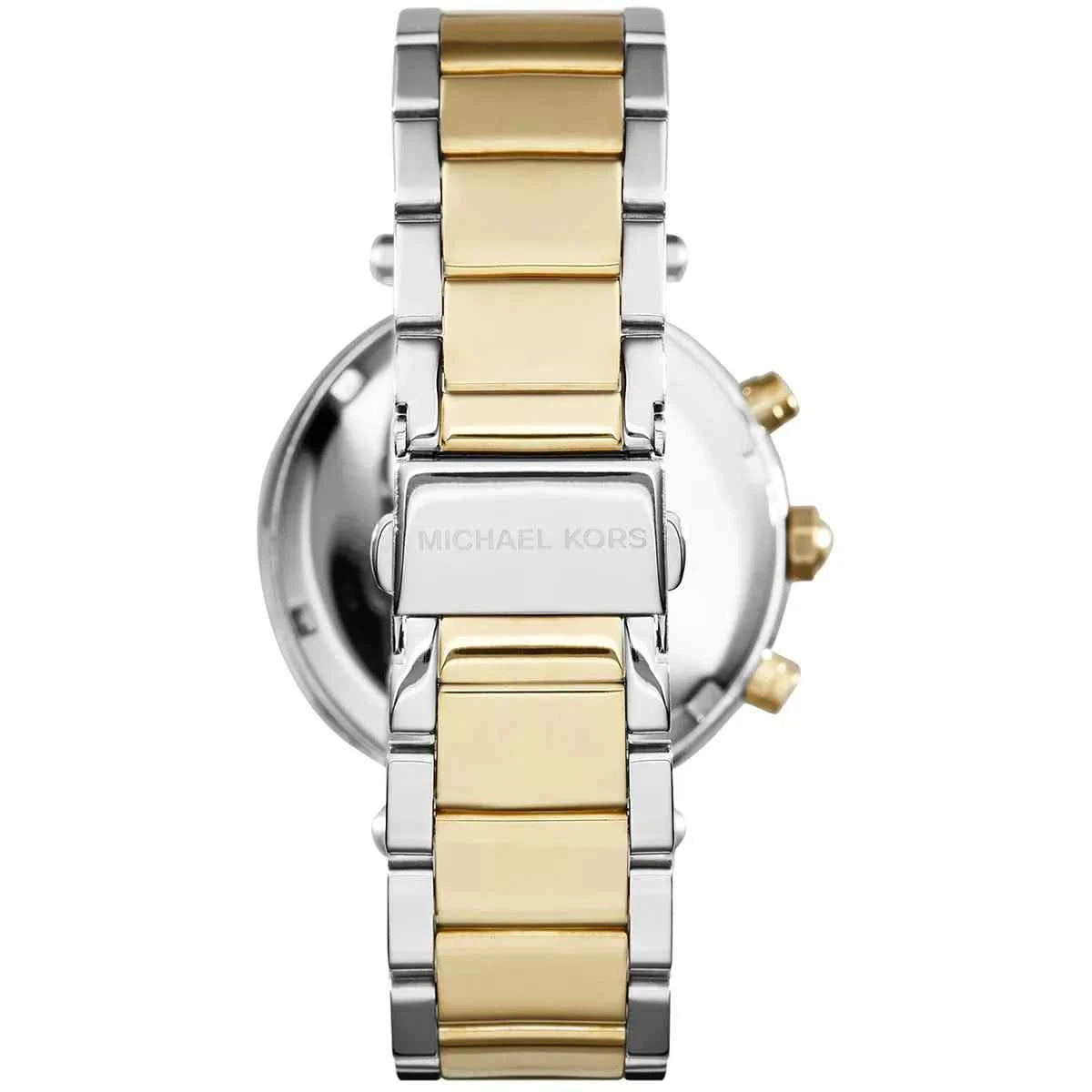 Michael Kors Parker MK6140 Women's Pink Dial Two-Tone Chronograph Watch