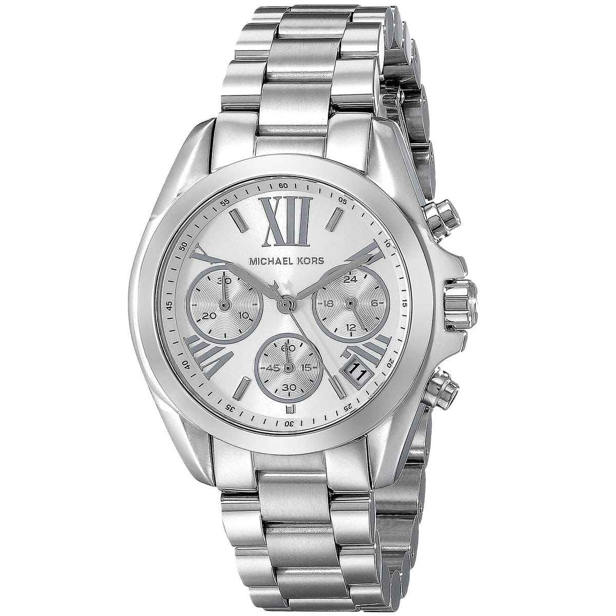 Michael Kors Bradshaw MK6174 Women's White Dial Chronograph Stainless Steel Watch