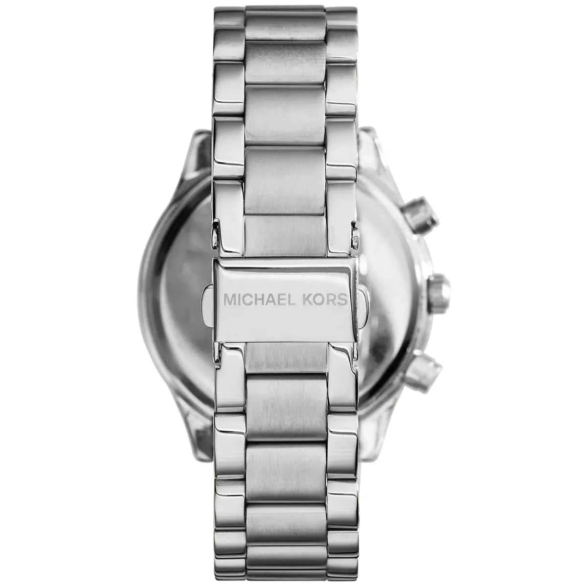Michael Kors Brinkley MK6186 Women's Silver Dial Stainless Steel Chronograph Watch