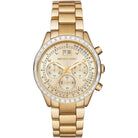 Michael Kors Brinkley MK6187 Women's Gold Dial Gold-Tone Chronograph Watch