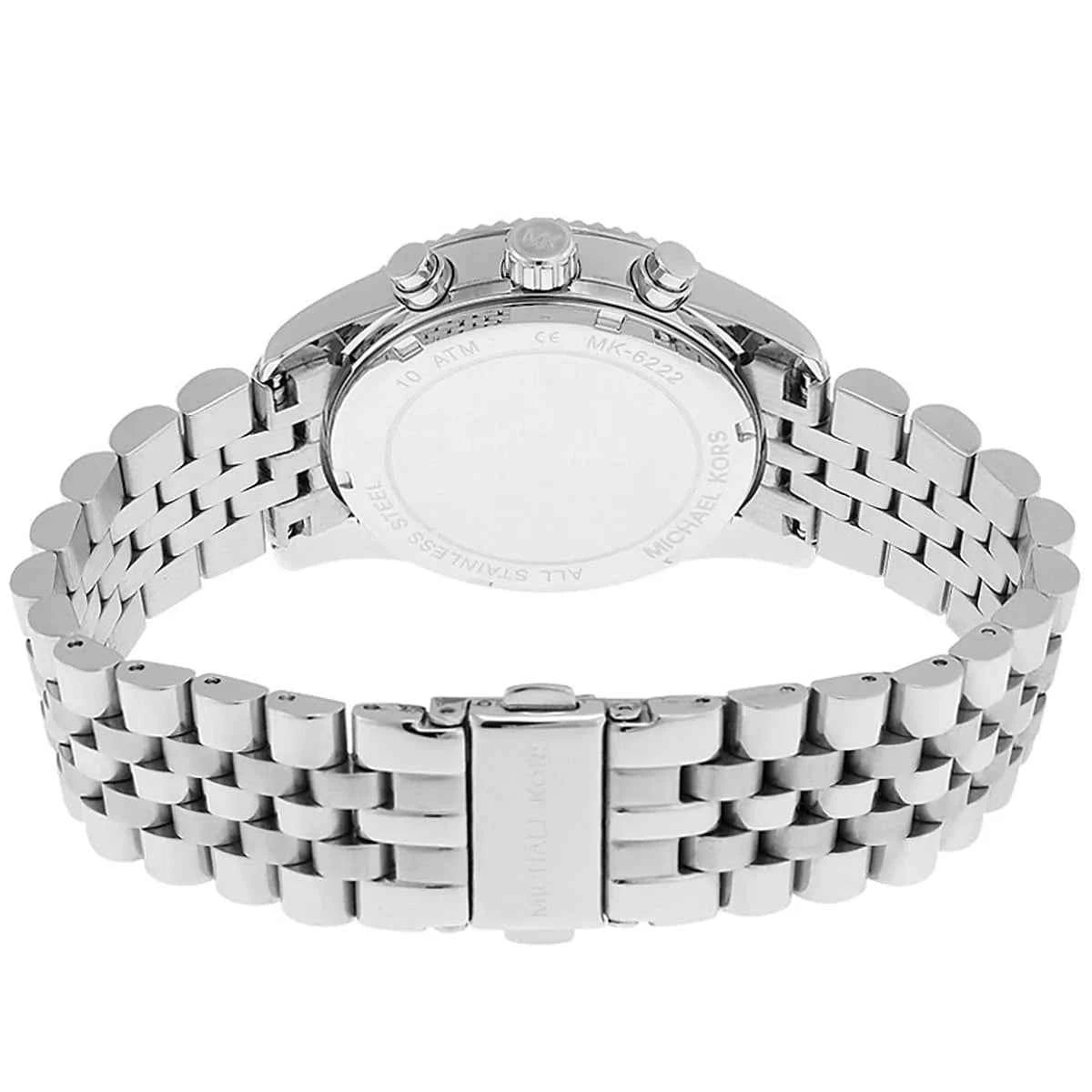 Michael Kors Lexington MK6222 Women's Green Dial Stainless Steel Chronograph Watch