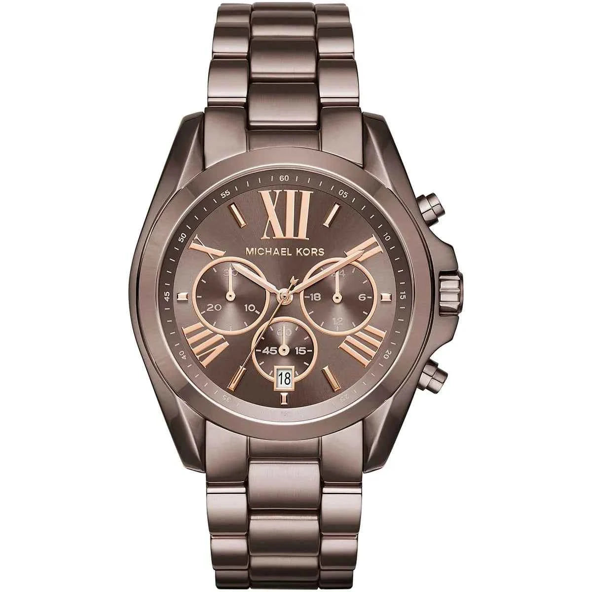 Michael Kors Bradshaw MK6247 Women's Brown Dial Stainless Steel Chronograph Watch