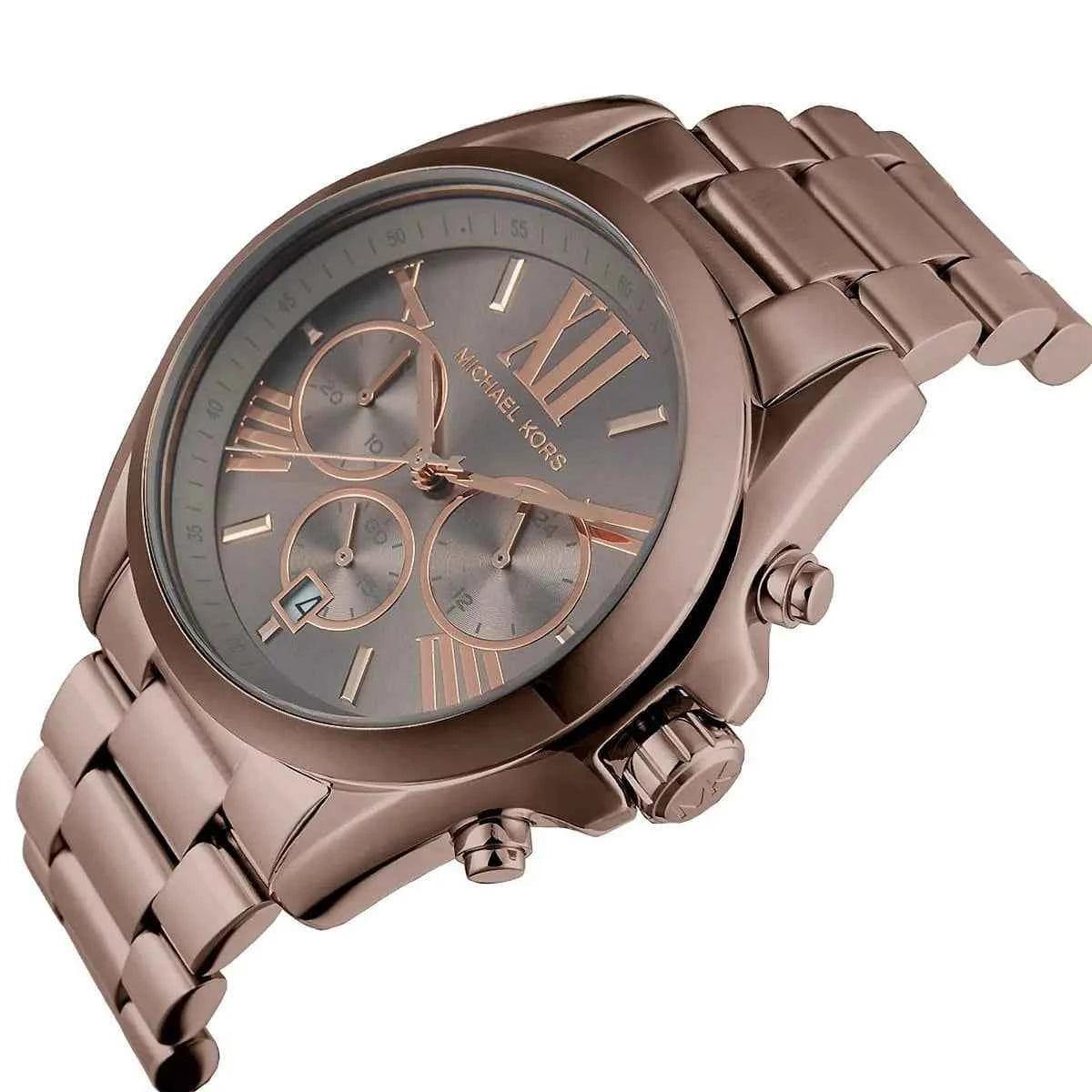 Michael Kors Bradshaw MK6247 Women's Brown Dial Stainless Steel Chronograph Watch