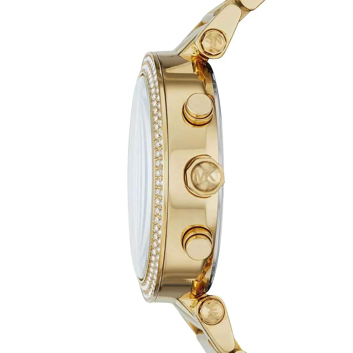 Michael Kors Parker MK6263 Women's Green Dial Gold-Tone Chronograph Watch