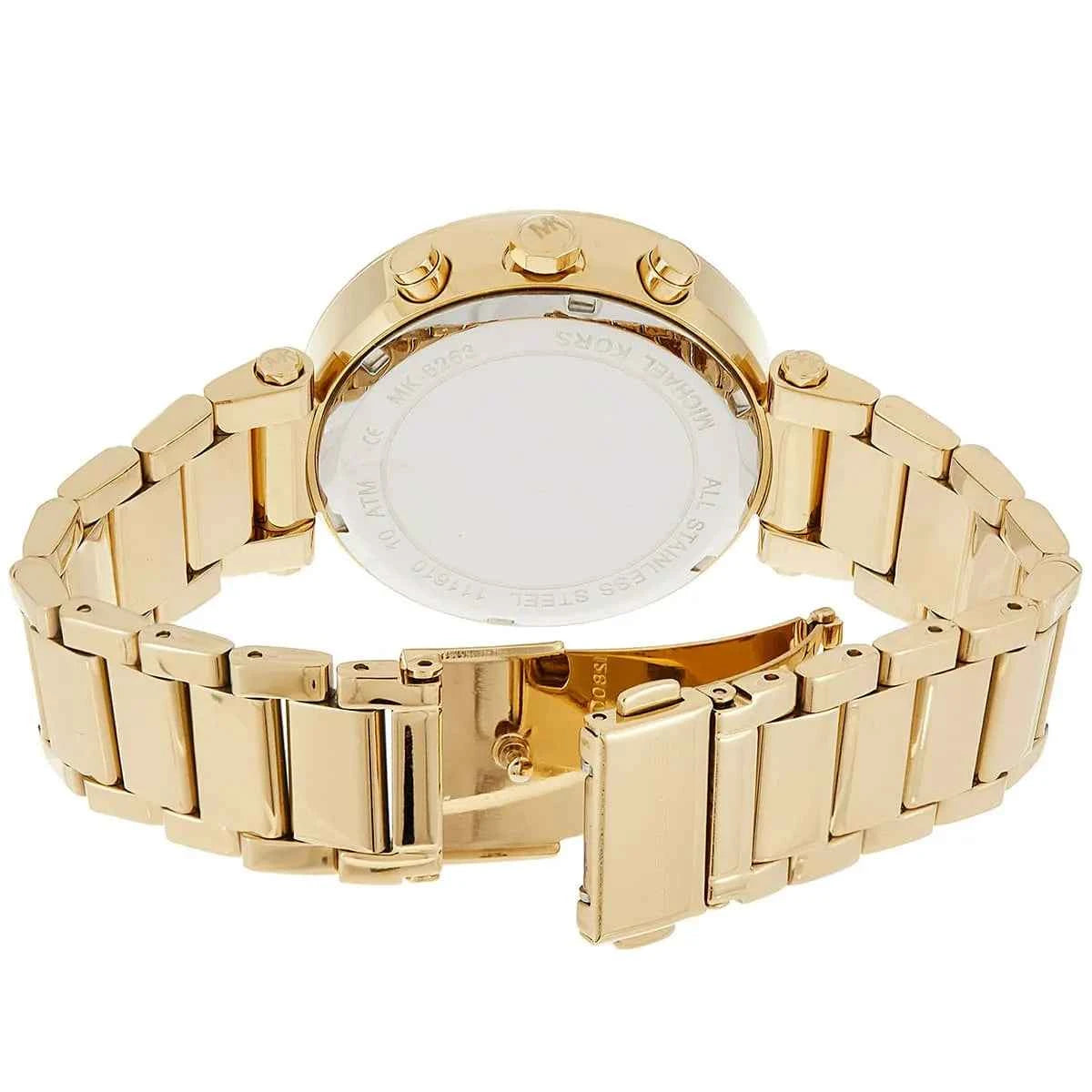 Michael Kors Parker MK6263 Women's Green Dial Gold-Tone Chronograph Watch
