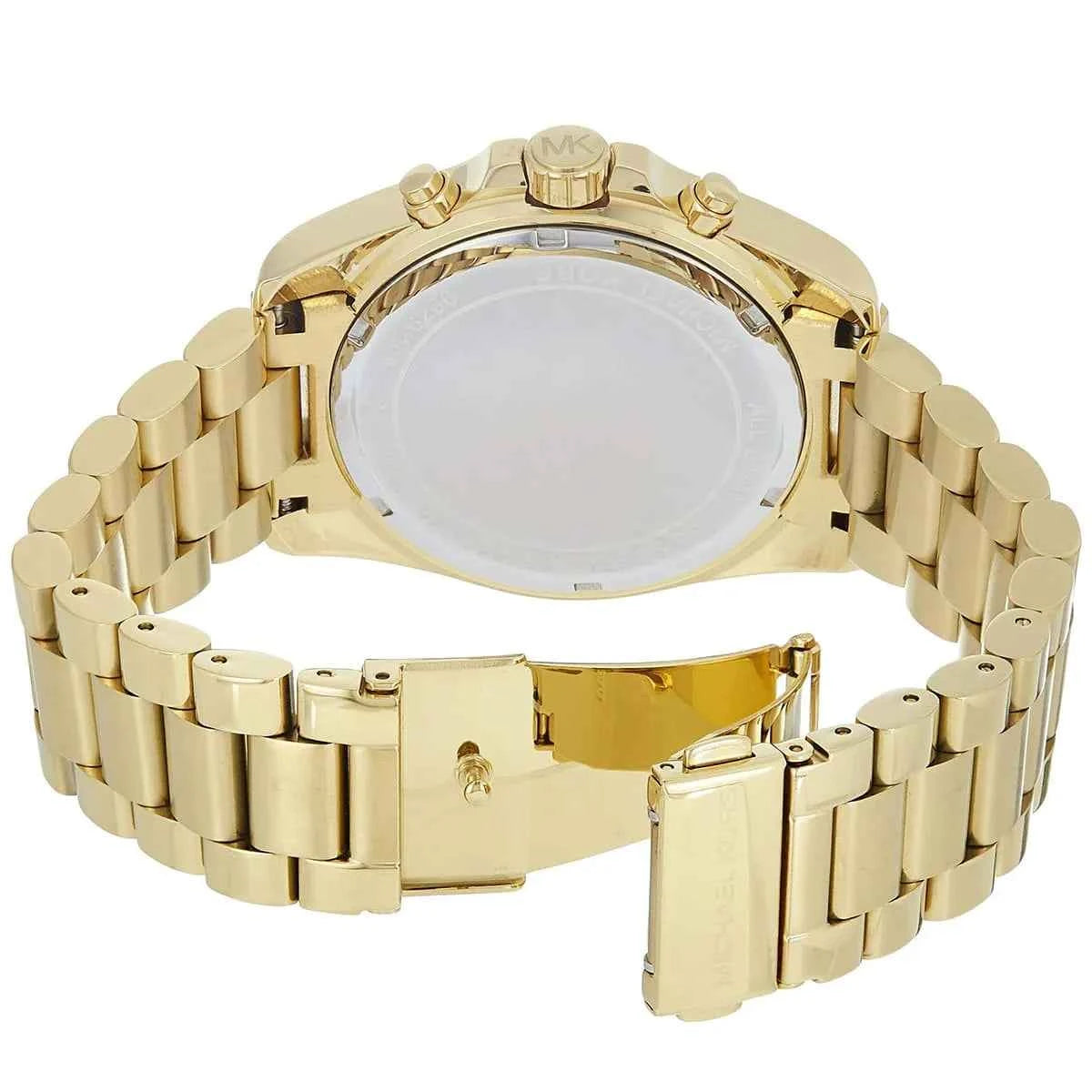 Michael Kors Bradshaw MK6266 Women's White Dial Gold-Tone Chronograph Watch