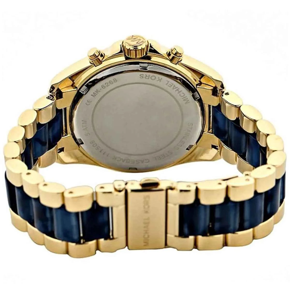 Michael Kors Bradshaw MK6268 Men's Blue Dial Blue & Gold Chronograph Watch