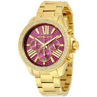 Michael Kors Wren MK6290 Women's Pink Dial Gold-Tone Chronograph Watch