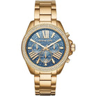 Michael Kors Wren MK6291 Women's Blue Dial Gold-Tone Chronograph Watch