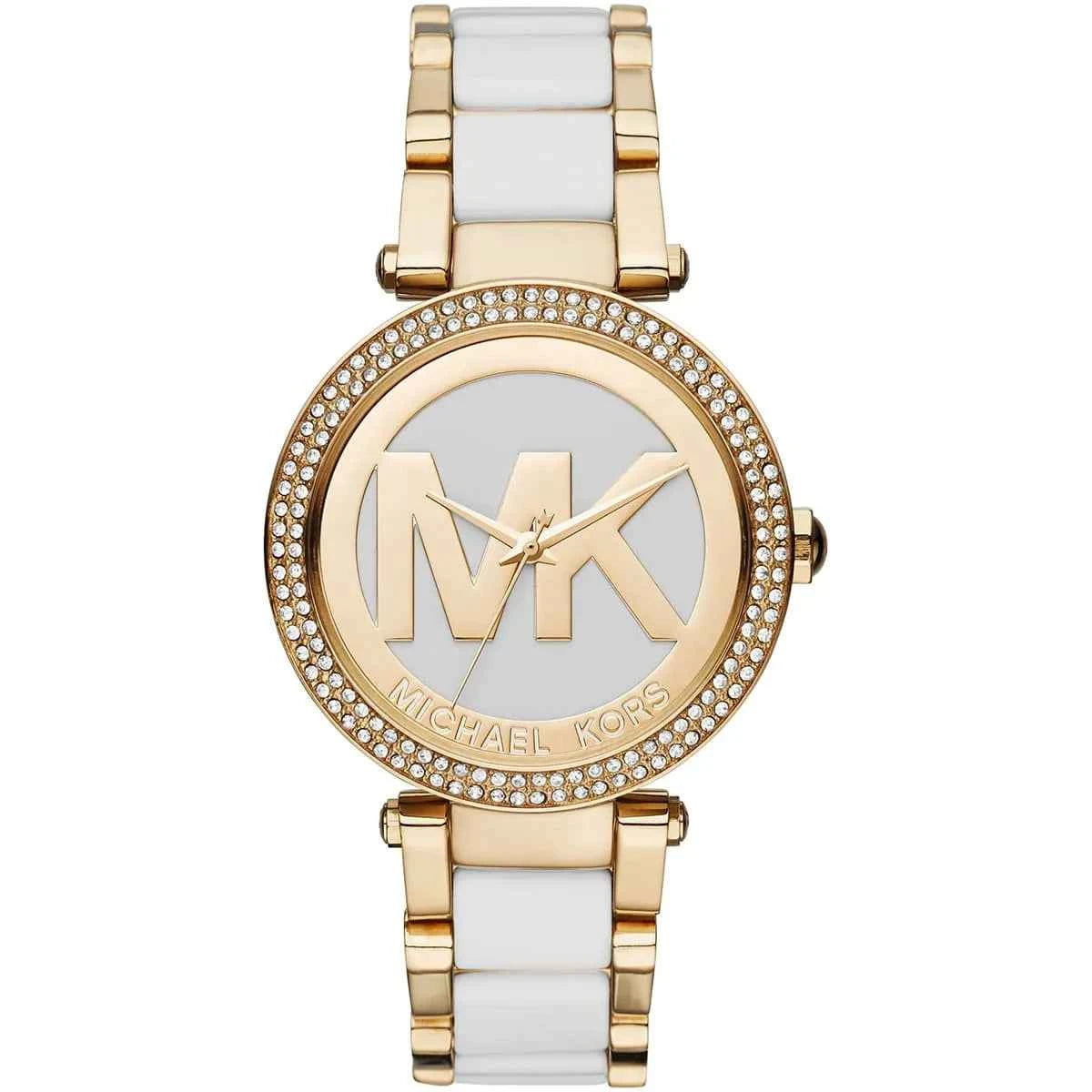 Michael Kors Parker MK6313 Women's Silver Dial Gold & White Bracelet Watch