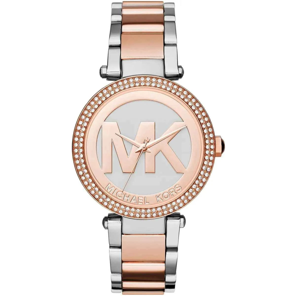 Michael Kors Parker MK6314 Women's Silver Dial Two-Tone Stainless Steel Watch