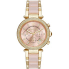 Michael Kors Parker MK6326 Women's Pink Dial Pink & Gold Chronograph Watch