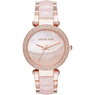 Michael Kors Parker MK6402 women's rose gold dial rose gold bracelet watch front view