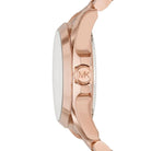 Side profile of Michael Kors Bradshaw MK6437 rose gold women's watch