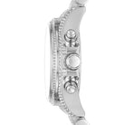 Side profile of Michael Kors Bradshaw MK6454 silver chronograph watch