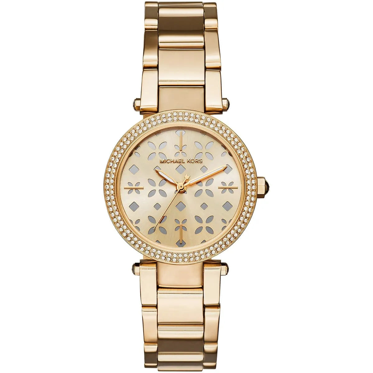 Michael Kors Parker MK6469 women's gold dial gold stainless steel watch front view