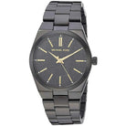 Close-up view of Michael Kors MK6625 black analog dial