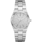 Front view of Michael Kors Channing MK6626 women's silver watch