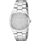 Close-up view of Michael Kors MK6626 silver analog dial
