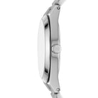Side view of Michael Kors Channing MK6626 silver stainless steel bracelet watch
