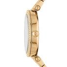 Side profile of Michael Kors Parker MK6659 gold stainless steel bracelet watch